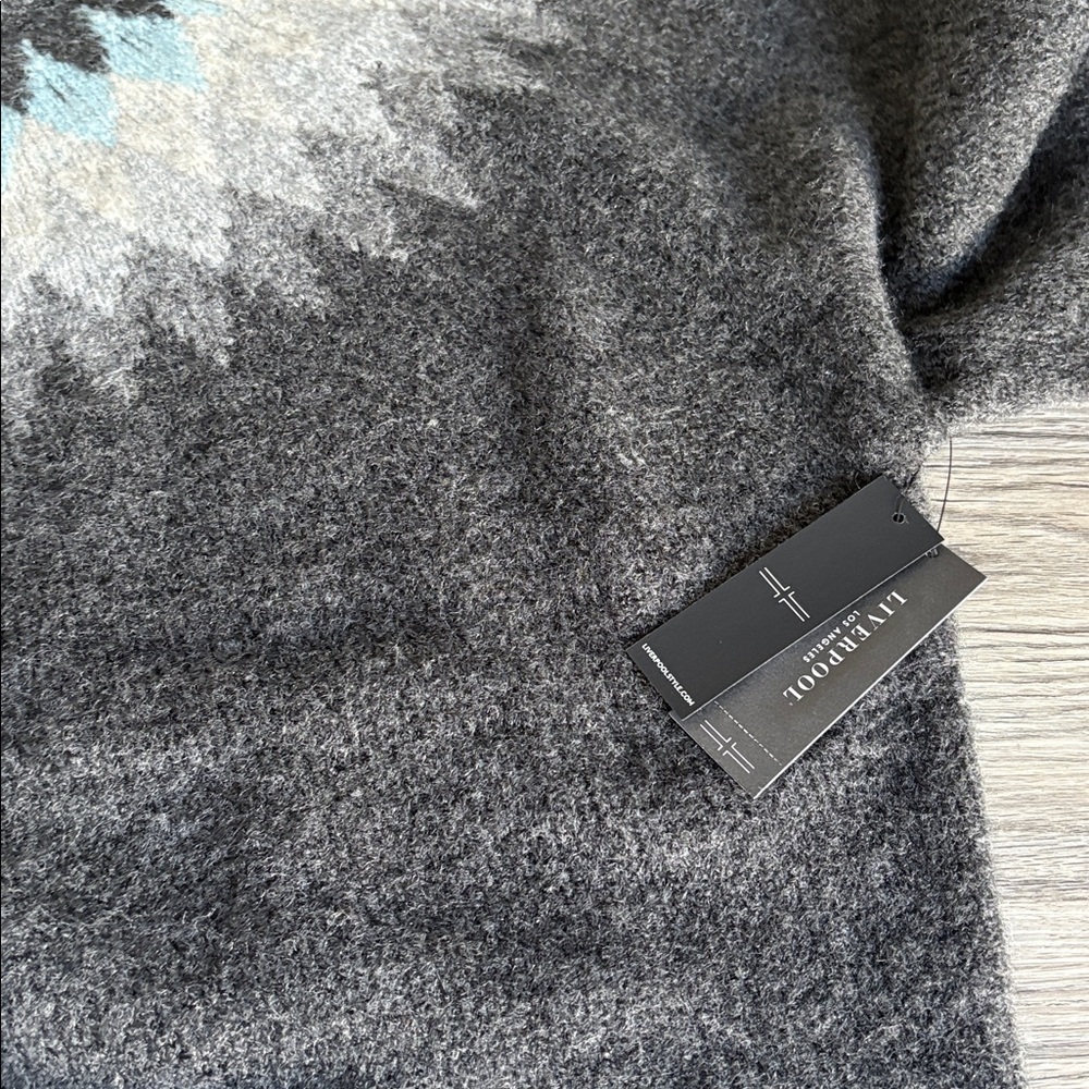 Liverpool Los Angeles Fair Isle Crew Neck Sweater Size Medium NWT - Picture 4 of 8